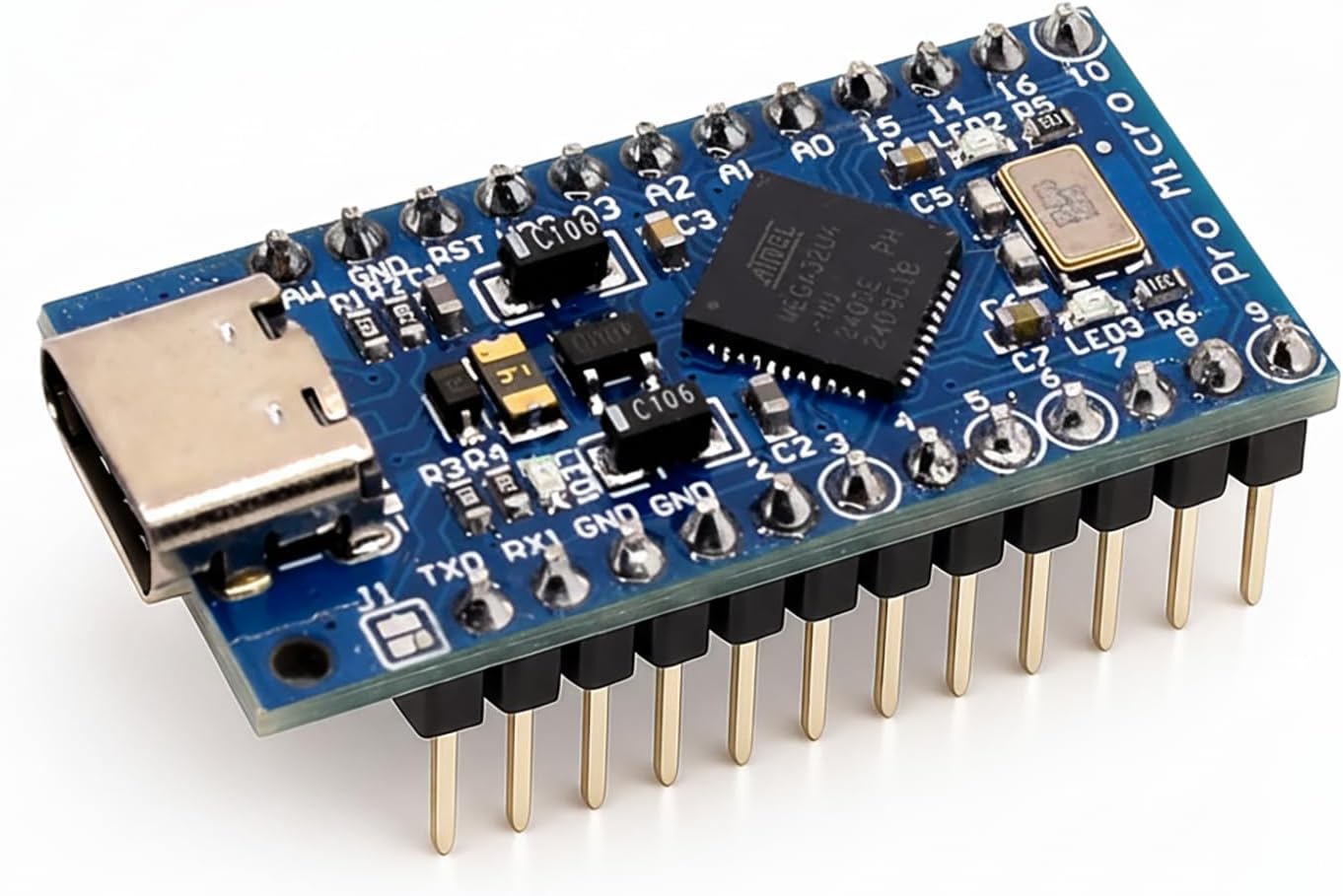 IoTCrazy Pro Micro ATmega32U4 Board, USB-C