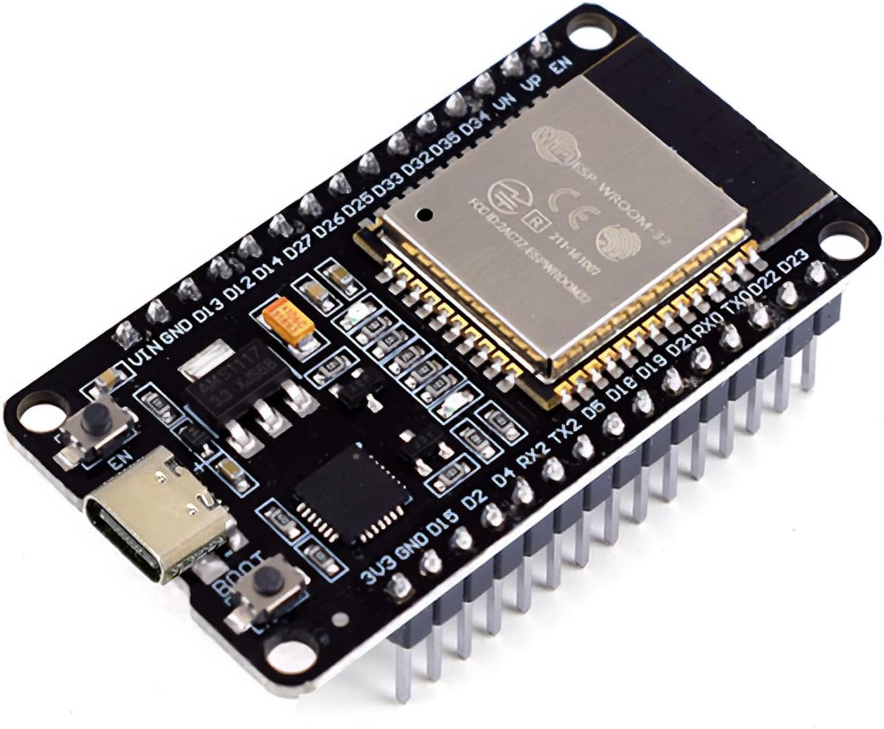 ESP32-WROOM-32 Dev Board, USB-C (CP2102)