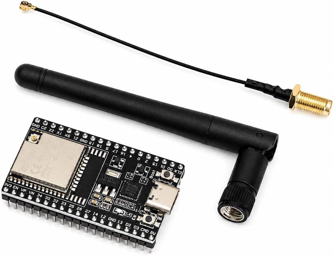 IoTCrazy ESP32-WROOM-32U with 3dBi Antenna, USB-C