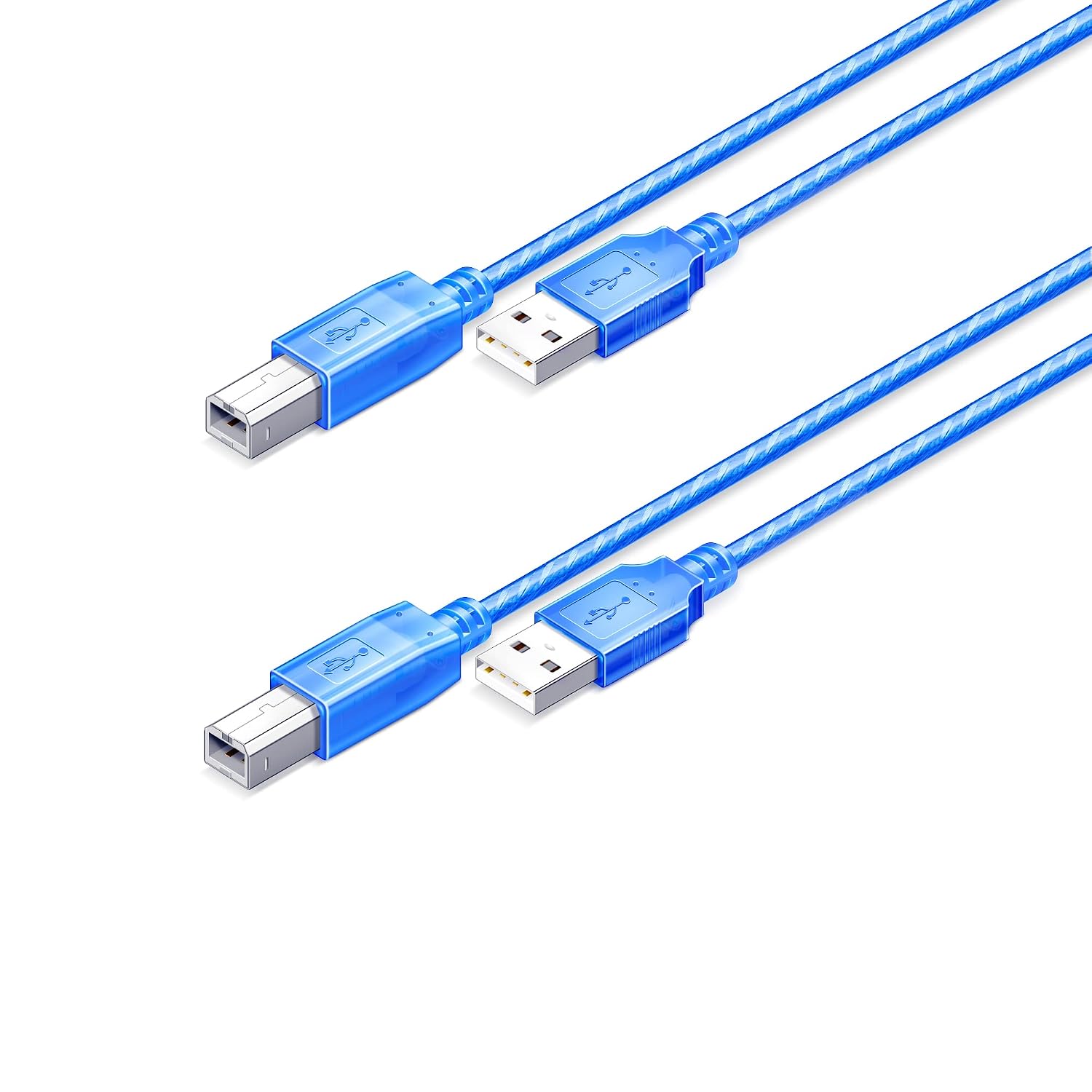 USB 2.0 A-to-B Cable for Arduino, 3 ft (2-Pack)