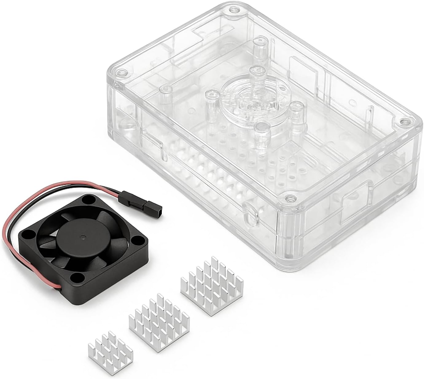 Raspberry Pi 4B Transparent Case with Fan & Heatsink
