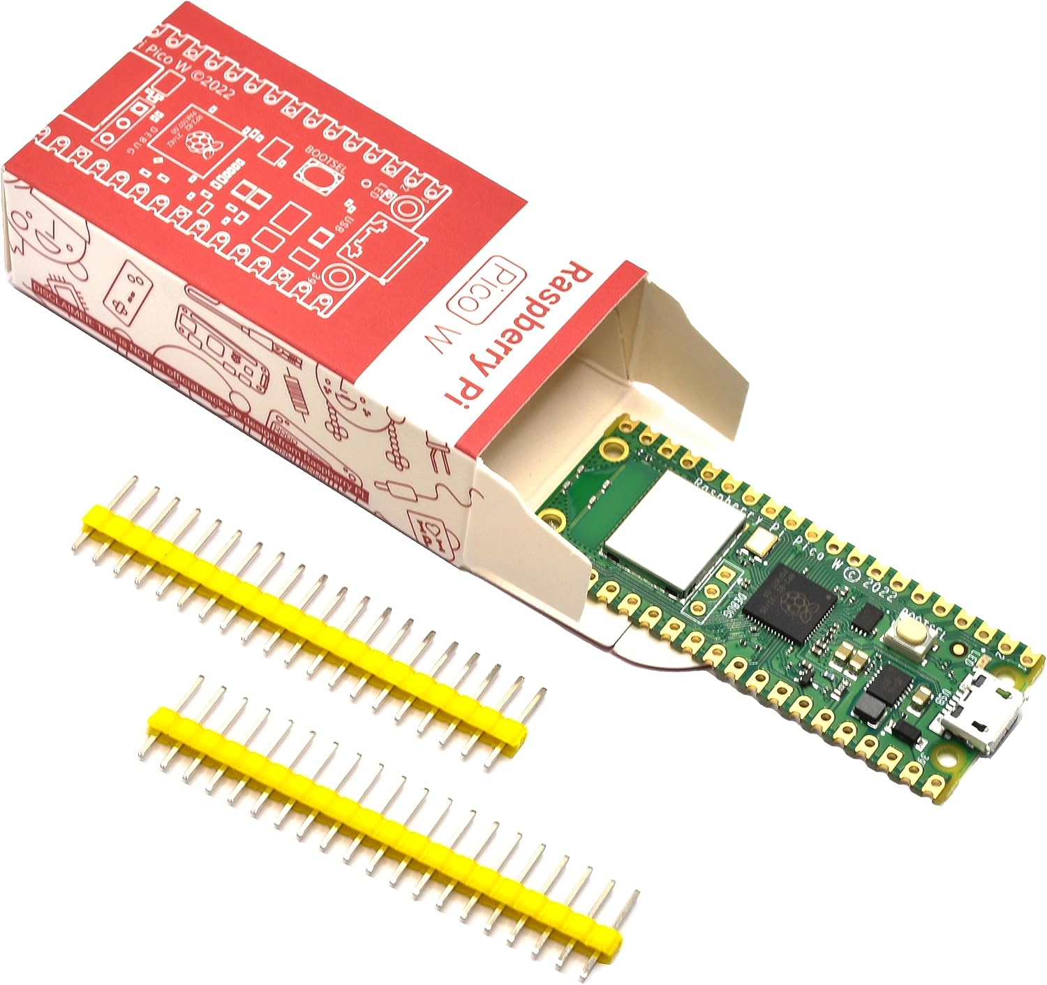 Official Raspberry Pi Pico W with GPIO Headers